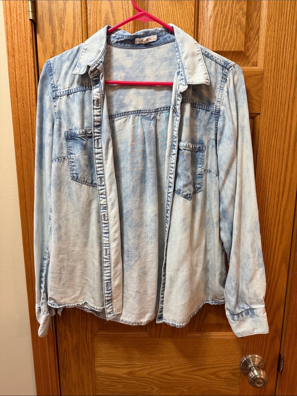 Maurices Light Blue Acid Wash Jean Jacket
